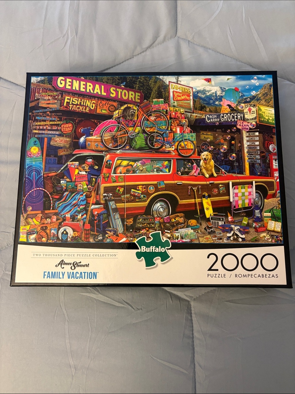Buffalo David Bitton Family Road Trip Puzzle - Red, Yellow, Blue, Green